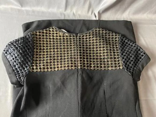 VETEMENTS Abito tubino donna Banana Republic nero scollo oro taglia 10 rd