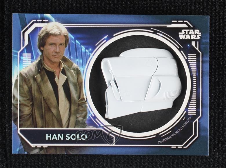 2021 Topps Star Wars Battle Plans Helmet Medallion Relics Han Solo #HM-HST 10k8
