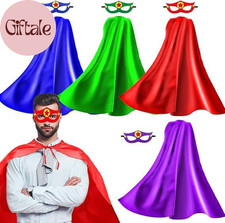 Superhero Capes for Adults Masks 4 Pack Group Super-Hero Costumes