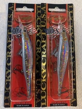 (LOT OF 2) LUCKY CRAFT LIGHTNING POINTER 110DD 1/2oz MS AMERICAN SHAD 110 DD
