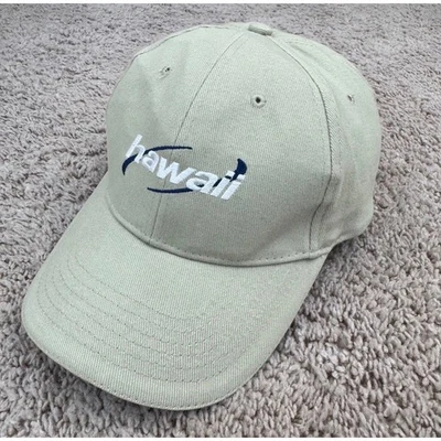Hawaiian Classics Hat Surfware USA Strap Khaki Cotton Adjustable Baseball Cap - Image 1 of 4