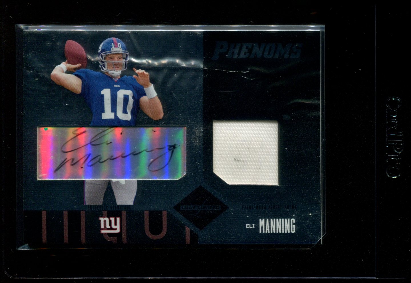 Eli Manning Leaf Limited #225 Auto Jersey.
