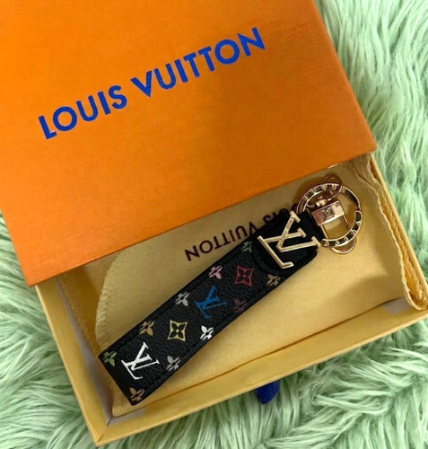 Louis Vuitton Dragonne Key Holder Key Chain LV Monogram With Box & Dust Bag^