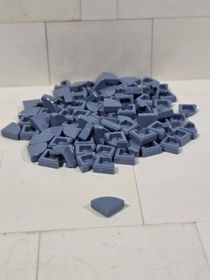 Lego, 1x1 Sand Blue Smooth Corner Tile, 100 Pieces