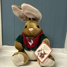 15" Vintage 1995 Commonwealth Velveteen Rabbit Plush Bunny Stuffed Christmas