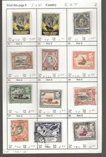 KENYA, UGANDA & TANGANYIKA...Sc #48/79a...M & U...1935/49...12 Diff...SCV $34.60
