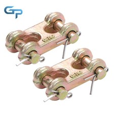 2 Pack Twin Clevis Link - 3/8 Inch G70 Safety Chain Repair Link 6600 lbs WLL