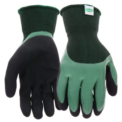 Scotts Men's Doubled Dipped Latex Work Gloves, Water Resistant, Excellent Gri...