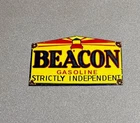 VINTAGE BEACON GASOLINE PORCELAIN SIGN CAR GAS OIL TRUCK MOTORCYCLE