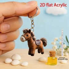 Charming Brown Horse 2D Acrylic Keychain/Ornament- Measures Approximately: 1.97"