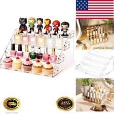 Acrylic Display Stand,12 inch 4 Tier Clear Display Shelf,Perfume organizer St...