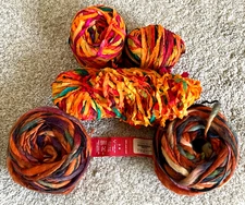 Lot Colinette Point 5 Sahara Tagliatelli Merino Tape Hand Dyed Painted Wool Yarn