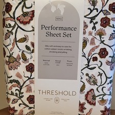 Threshold 400 Thread Count Performance King Sheet Set Warm Floral