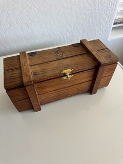 Vintage Delamain France Cognac Liquor Bottle Crate Very Rare Wooden Hinged