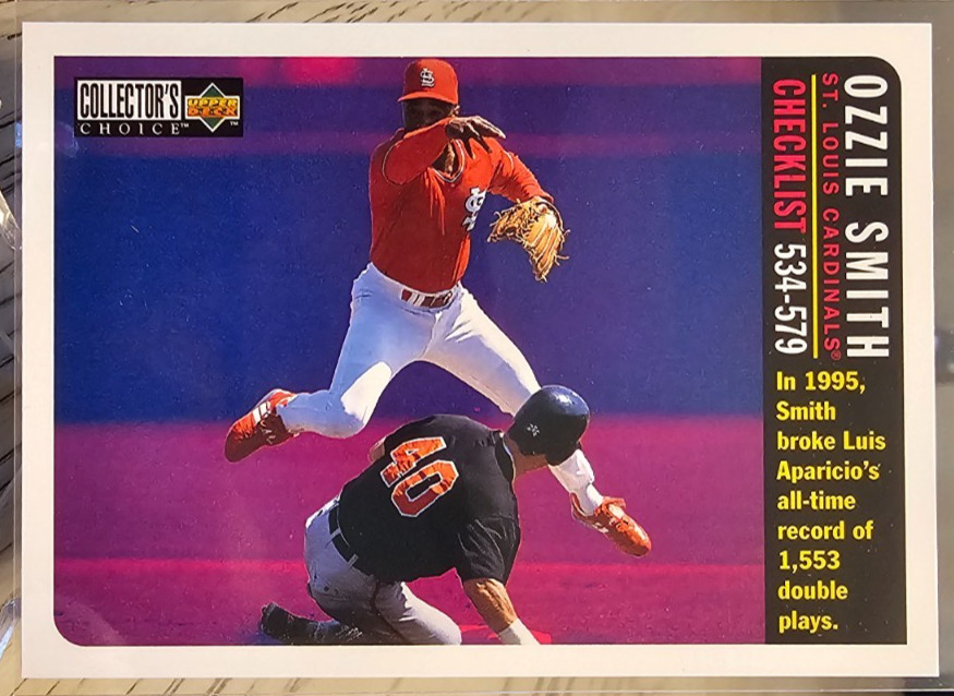 1996 Upper Deck Collector's Choice Checklist Ozzie Smith #756 Cardinals