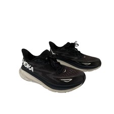 Hoka One One Clifton 9 Mens Sz 9 Black White Shoes Running Athletic Sneakers