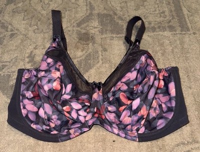 Goddess KAYLA Underwire Banded Bra 6162 Reverie Purple Floral Size 36H
