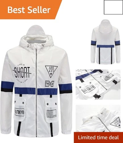 Stylish Men's Lightweight Windbreaker - Ideal for Hiking, Running, and Travel - product listing photo