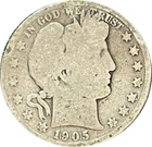 1905-S Barber Half Dollar