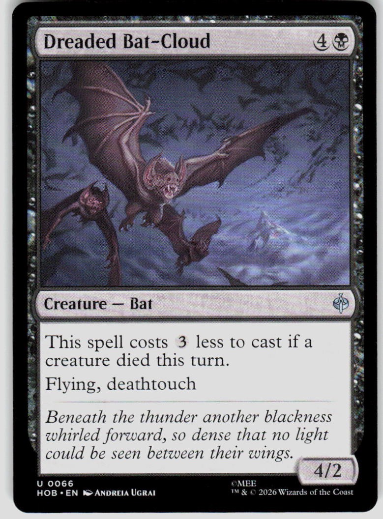 Dreaded Bat Cloud 66 The Hobbit Magic the Gathering