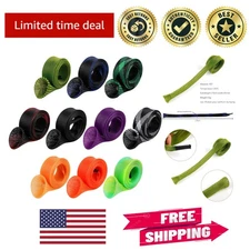 10-Pcs Durable PET Fishing Rod Sleeves in Vibrant Colors for Optimal Protection