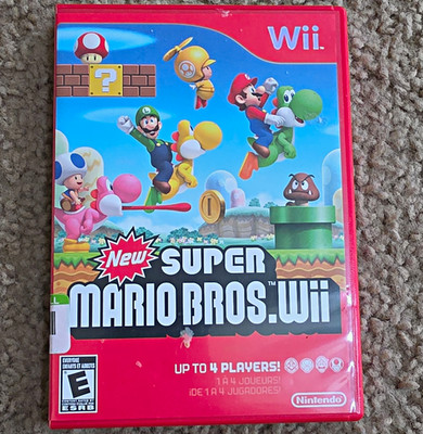 New Super Mario Bros. Wii (Nintendo Wii) Complete Case Manual E NTSC