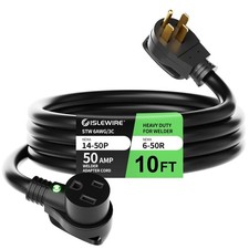 6 AWG Welder Extension Cord 10FT, NEMA 14-50P to 6-50R Adapter, 50 Amp 250V 1...