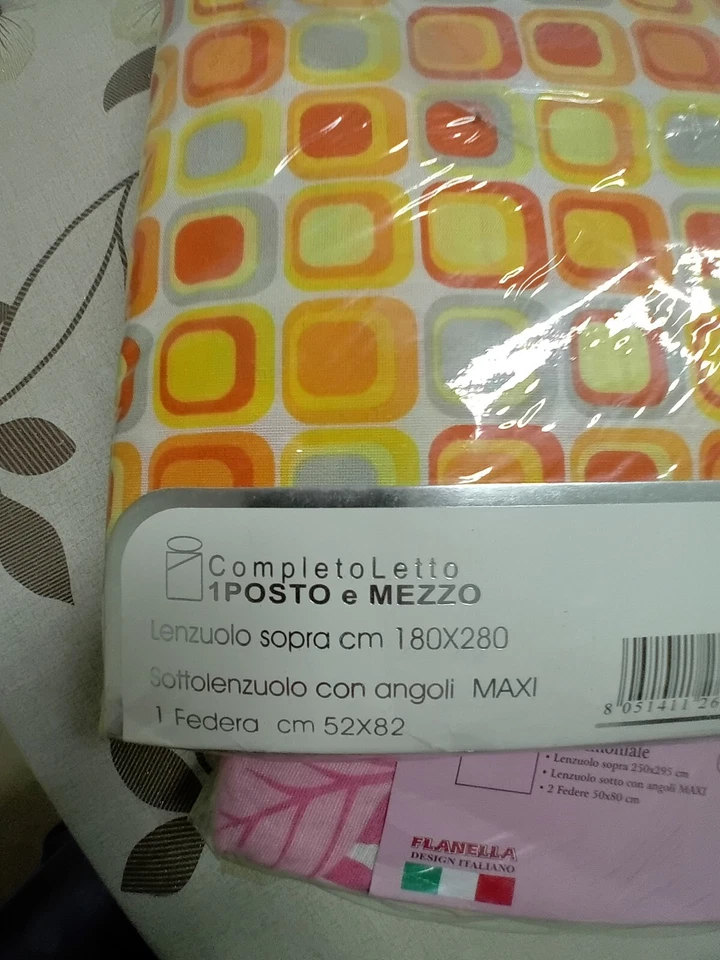 Completo Letto 1 Posto E Mezzo Flanella + 1 In cotone - Immagine 4 di 4