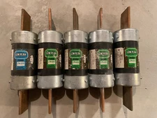 5 EATON BUSSMAN FUSETRON LPN-600, DUAL ELEMENT FUSE USED TESTED