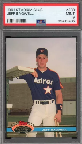 1991 Topps Stadium Club - Jeff Bagwell #388 (RC) PSA 9