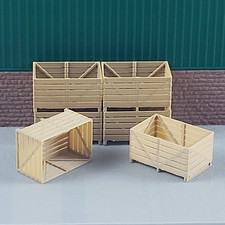 Farm Wooden Crates for Veg Potatoes (Large) Model Railway Scenery OO Gauge 1.76
