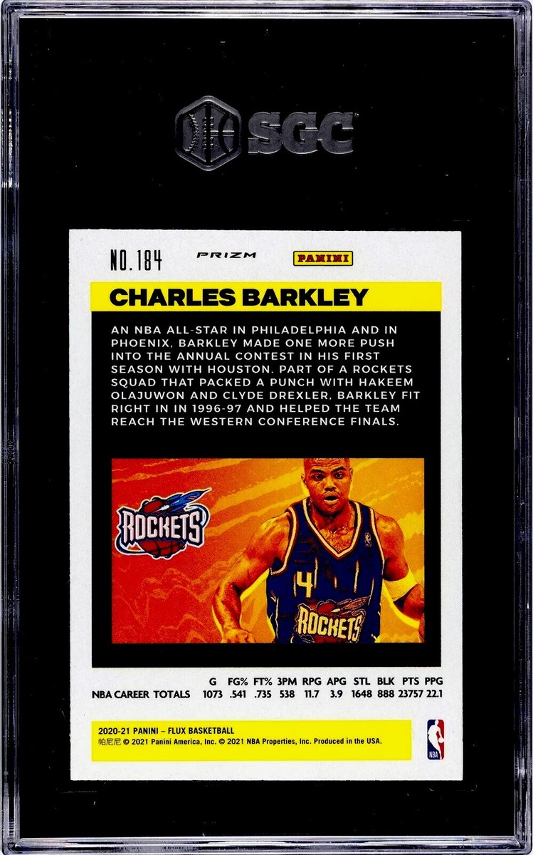 2020-21 Panini Flux - Charles Barkley #184 Blue Cracked Ice Prizm