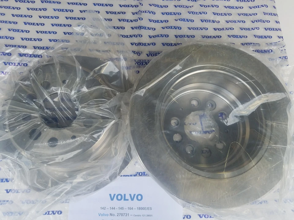 Volvo 1800, 142, 144, 145, 164 Series - Juego de (2) rotores de disco de freno trasero Foto 3 de 3