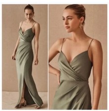 Bhldn By Anthropologie Freya Satin Charmeuse Maxi Formal Bridesmaid Dress
