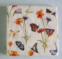 20 Servietten Schmetterlinge Blumen 1 Packung Ovp Ambiente Butterfly Garden