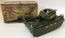 ULTRA RARE Vintage 1950s CRAGSTAN Japan Tin B.O. MILITARY TANK M-35 Toy