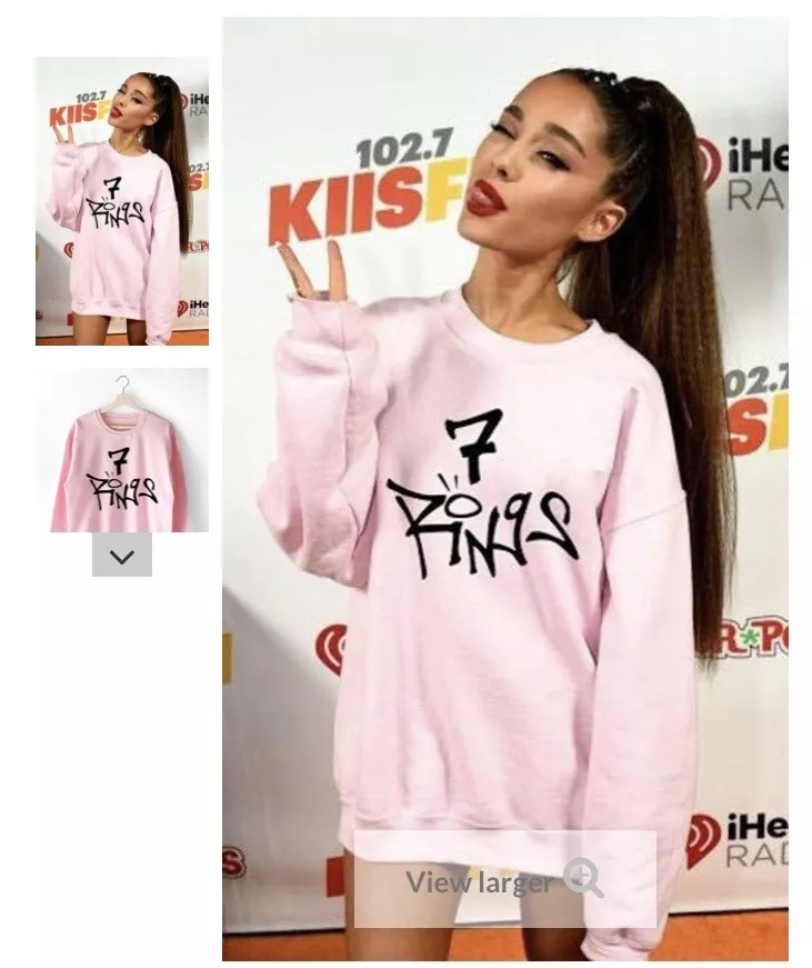 H&M Ariana grande 7 rings sweatshirt oversized | Grailed