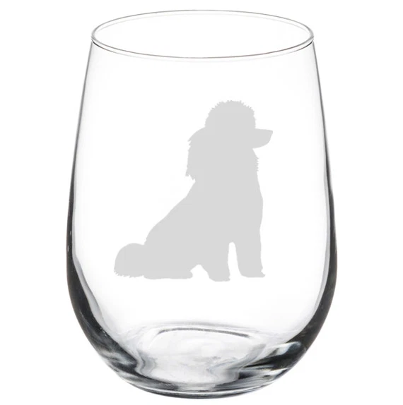 Miniature Poodle Toy Poodle Dog Stemmed Stemless Wine Glass eBay