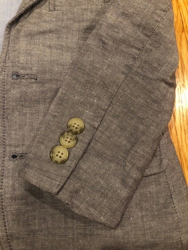 JCrew Crewcuts Thompson Blazer Suit Jacket Heather Linen Cotton Grey Boys Size 3 - 第 5/5 張圖片
