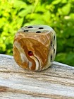 1" Green Onyx Dice Strength Stamina Luck Hand-Carved Stone Carving Board Game