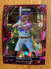 2022 Panini Prizm Draft Picks - Sean Mclain Burgundy Cracked Ice 22/23