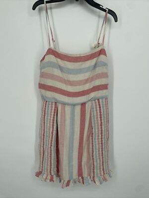 Rowa Women's Size L Red, White Blue Striped Sleevless Dress, NWT