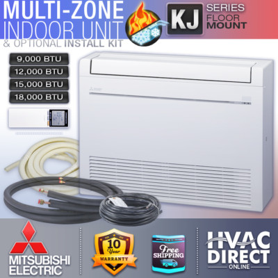 Mitsubishi 9-18K BTU Multi-Zone Mini Split KJ Floor Mount Indoor