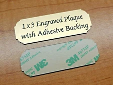 Custom Engraved 1x3 Gold Plaque Tag Plate Personalized Calligraphy Script Font