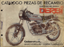 Derbi Sport Coppa 1969-1972 4v 50 125 cc 🔥en CD 🔥Manual de piezas 71 páginas español