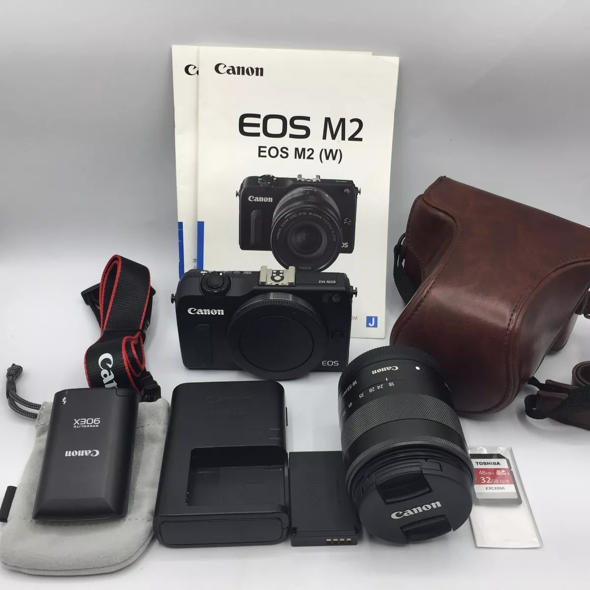 【Near Mint】 Canon EOS M2 Digital Camera Black EF-M 18-55mm F3.5-5.6 IS STM 90ex