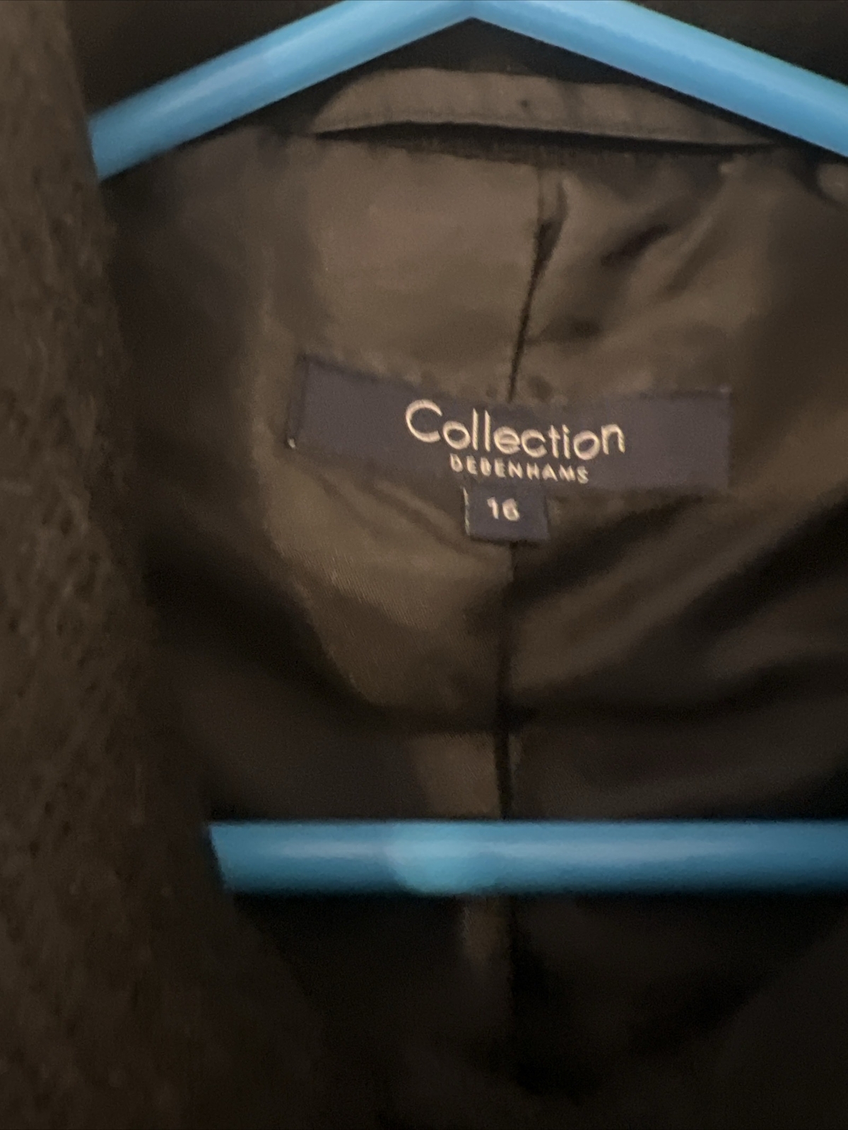 Collection Debenhams Size 16 Black Wool Coat VGC Women Ladies eBay