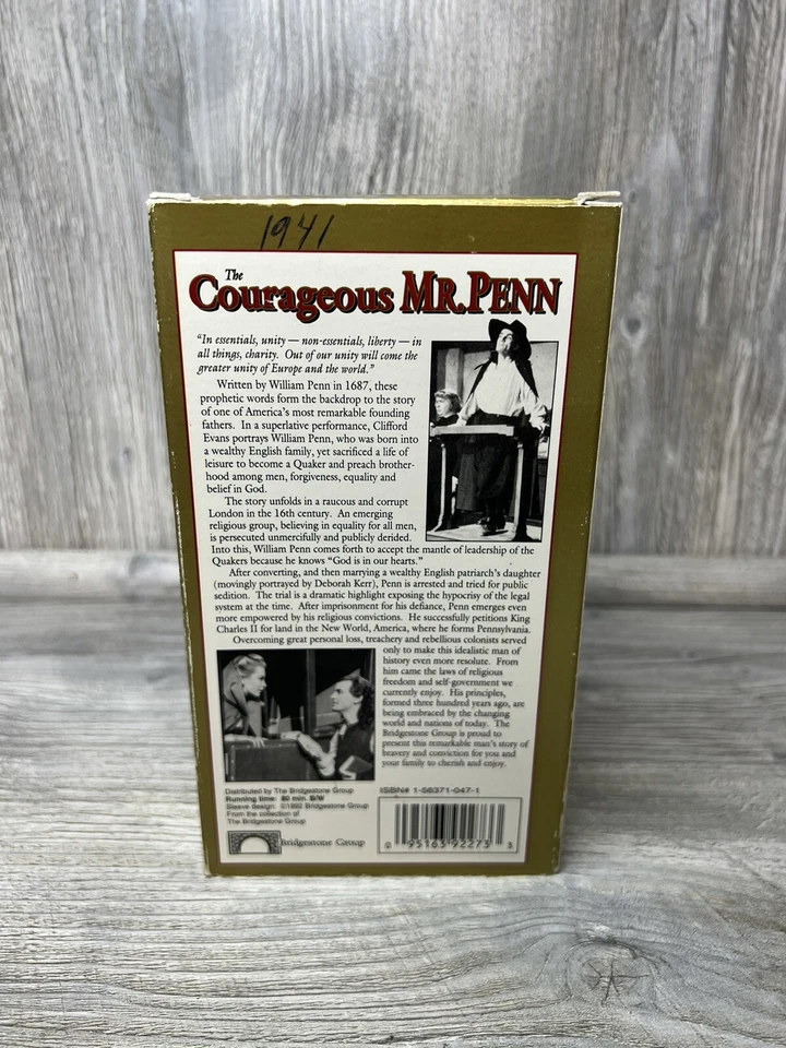 Courageous Mr. Penn (VHS, 2001) - Image 4 of 4