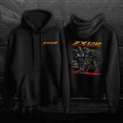 Kawasaki ZX12R 2000-2006 Panther Hoodie for Motorcyclist, Biker Pullover