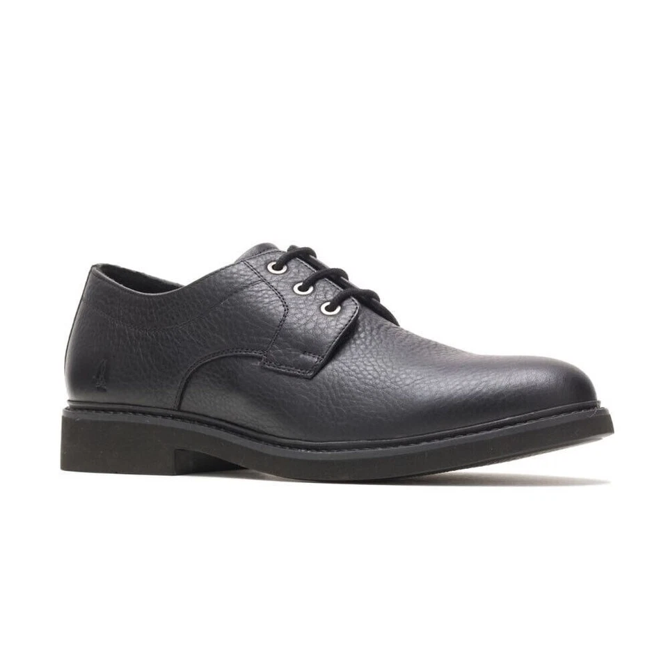 Oxford Hush Puppies para hombre Detroit cuero negro punta lisa HM02153-007 Foto 3 de 4